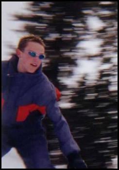 Snowboarding blur action shot