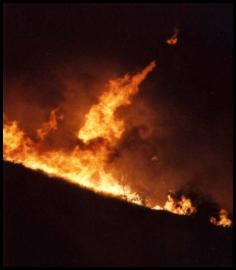 San Diego Cedar Fire 2003 pillar of fire