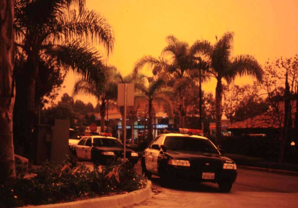 San Diego Cedar Fire 2003 ash discoloration police