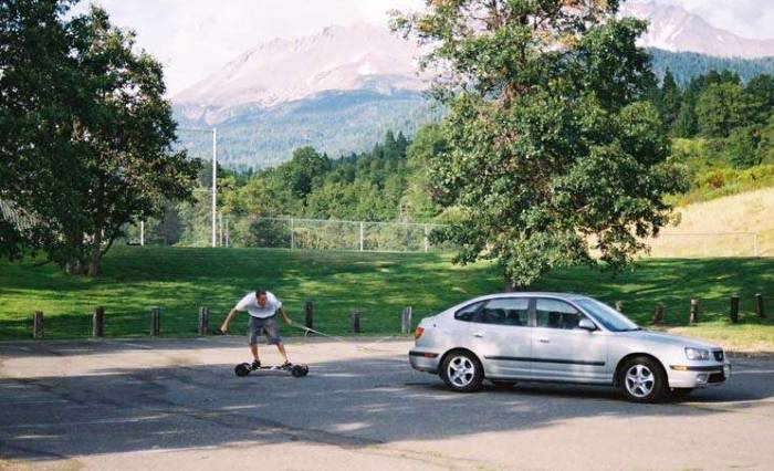 Mt Shasta California mountain kiteboard tow