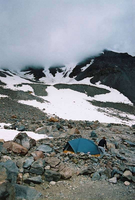 Mt Shasta California mountain climb weather tent Lake Helen