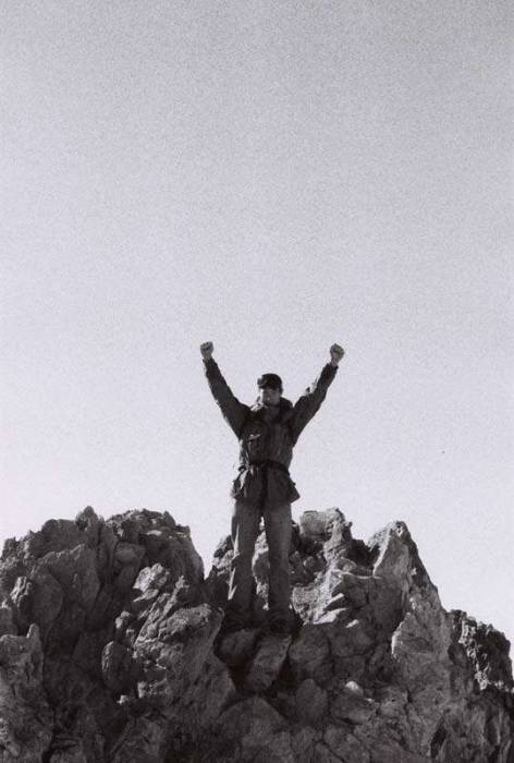 Mt Shasta California mountain climb summit Rocky pose