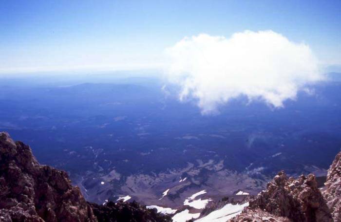 Mt Shasta California mountain climb view cloud