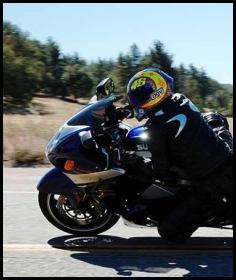 Sunrise Highway Suzuki Hayabusa cornering