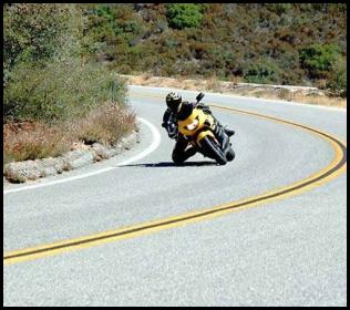 Sunrise Highway Honda CBR cornering