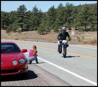 Sunrise Highway DRZ stoppie