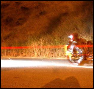 Motorcycle dragging knee sparks film photography night long exposure