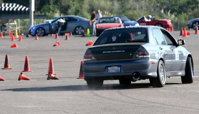 Mitsibishi Evo IX San Diego SCCA SCNAX autocross unruly rear