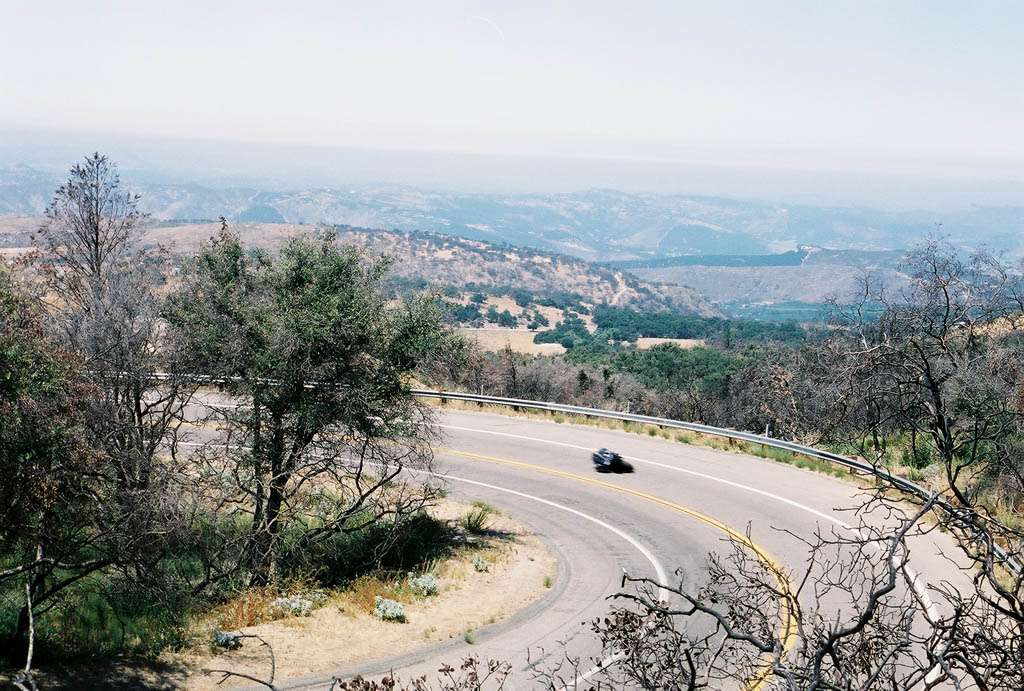 Palomar mountain twisties motorcycle view