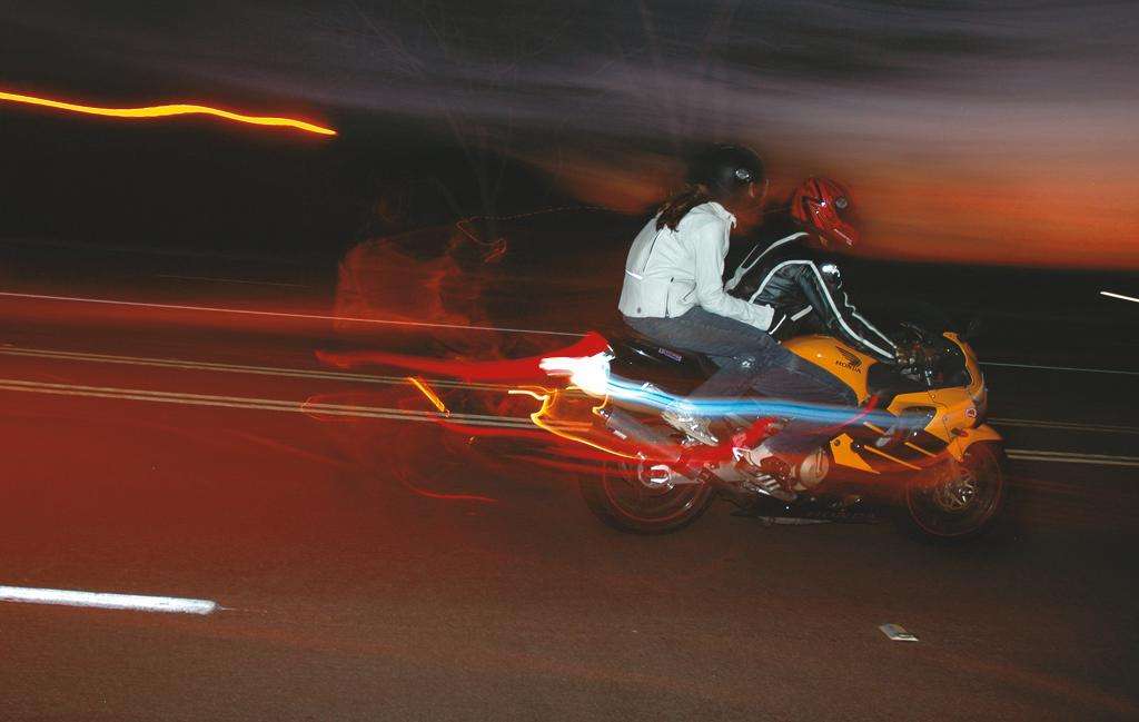 Motorcycle CBR Honda slow shutter night