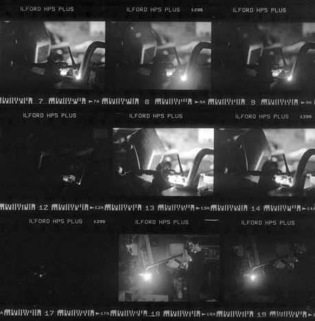 Film photography bracketing contact sheet roll cage installation