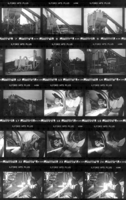 Contact sheet film photography