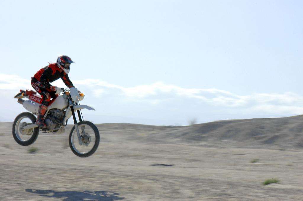 Honda dirt bike Plaster City Southern California jump