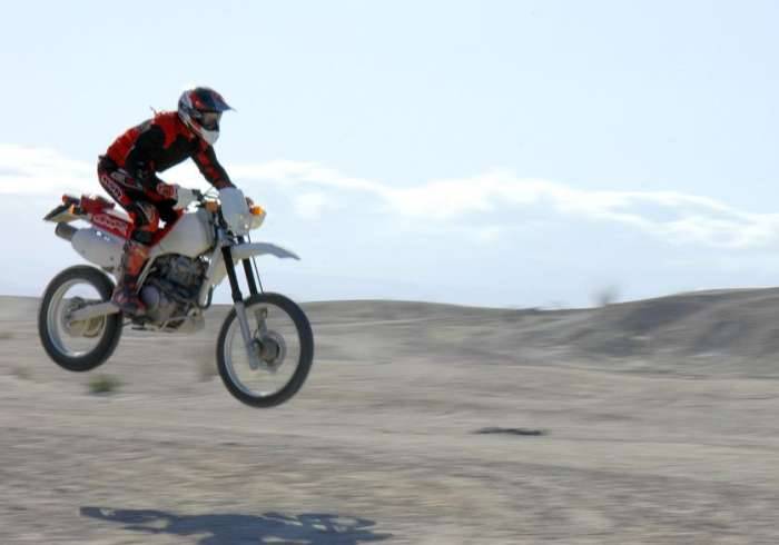 Honda dirt bike Plaster City Southern California jump