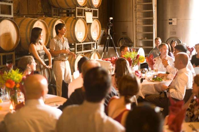 Wedding reception winery
