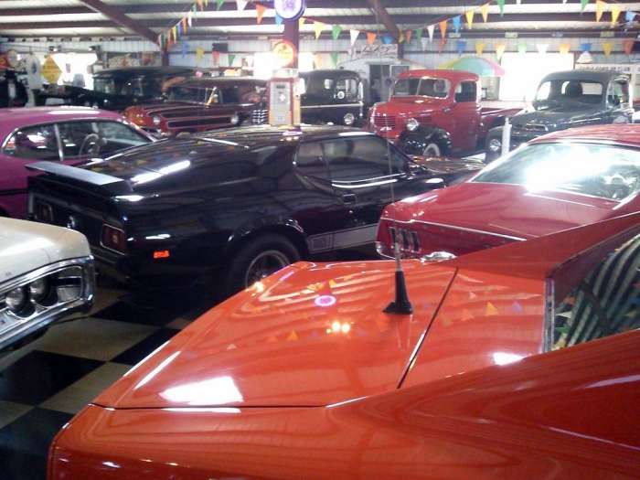 Classic car showroom