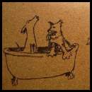 thumbnail Cartoon dogs in a bathtub