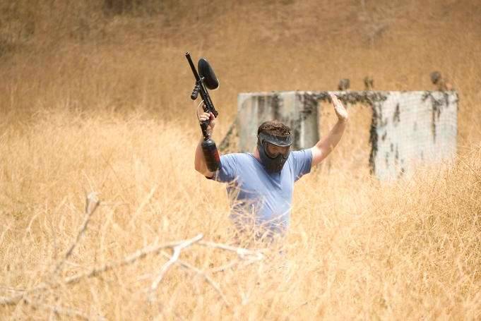 Paintball hit hands up Camp Pendleton surrender