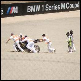 thumbnail 2011 MotoGP Grand Prix Laguna Seca turn 2 stewards wreck