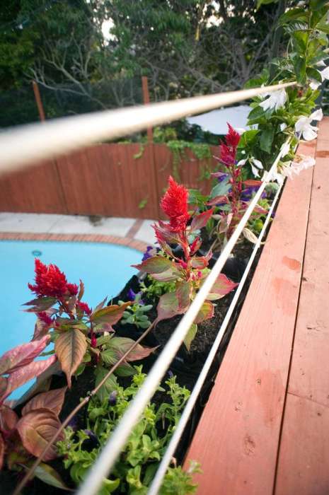 Deck renovation flower planter boxes