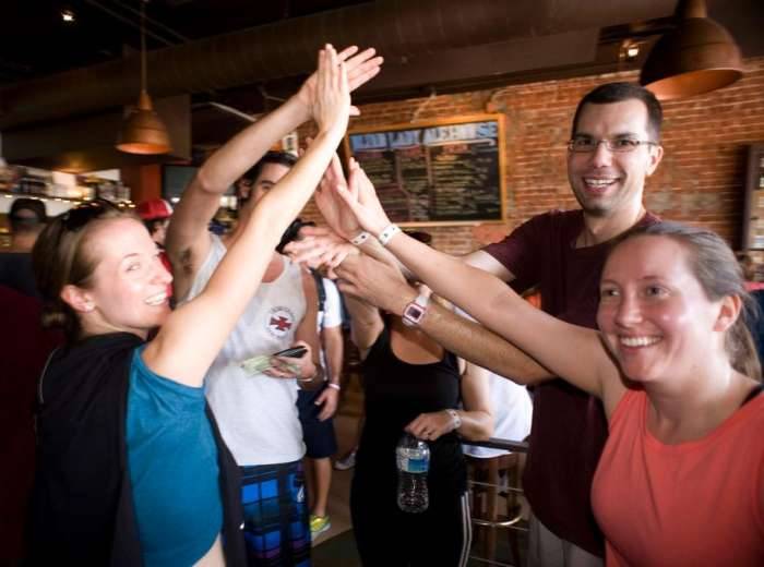 Blind Lady Ale House Cape Run 2012 high five