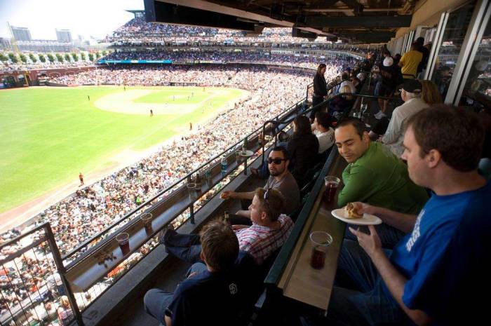 San Francisco Giants baseball box stadium view