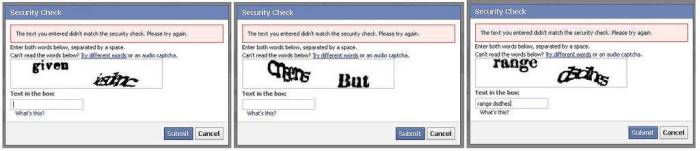 Disable delete Facebook impossible captchas