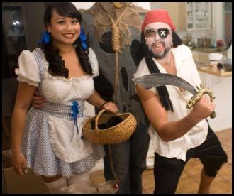 Halloween costume zombie pirate
