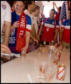 American Outlaws Brazil 2014 Natal fans Dom Gurmet preparty flip cup