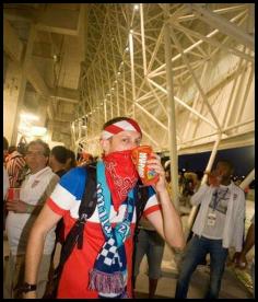 American Outlaws Brazil 2014 USA Ghana Natal stadium Brahma concourse