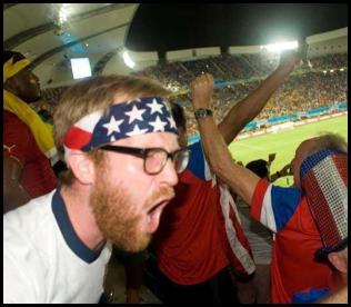 American Outlaws Brazil 2014 USA Ghana Natal fan celebration goal