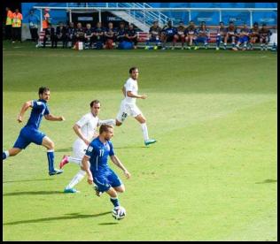 American Outlaws Brazil 2014 Natal Italy Uruguay match dribble