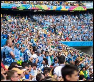 American Outlaws Brazil 2014 Natal Italy Uruguay match fans