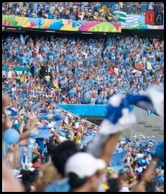 American Outlaws Brazil 2014 Natal Italy Uruguay match fans celebrations