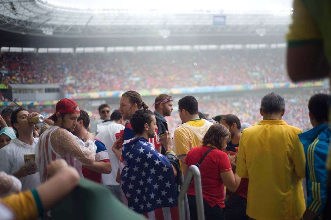 American Outlaws Brazil 2014 Recife USA Germany staying wet