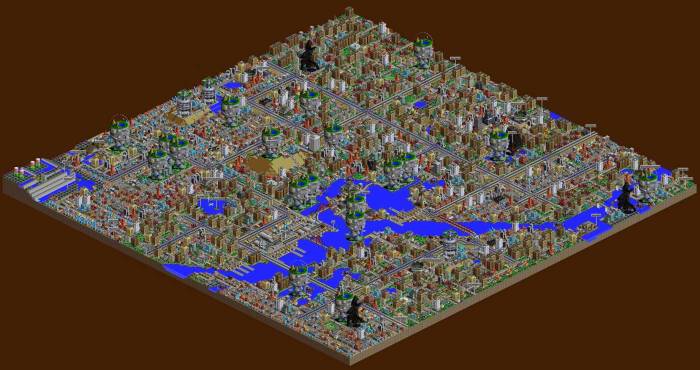 Sim City 2000 full map city