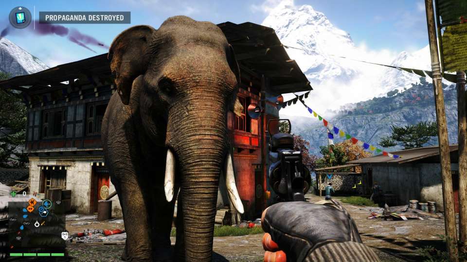 FarCry 4 screenshot elephant village