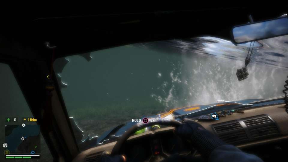 Far Cry 4 pickup truck underwater