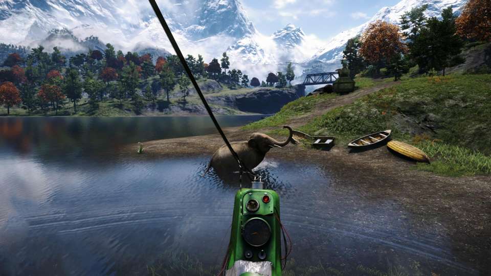 Far Cry 4 gyro elephant lake mountains boats