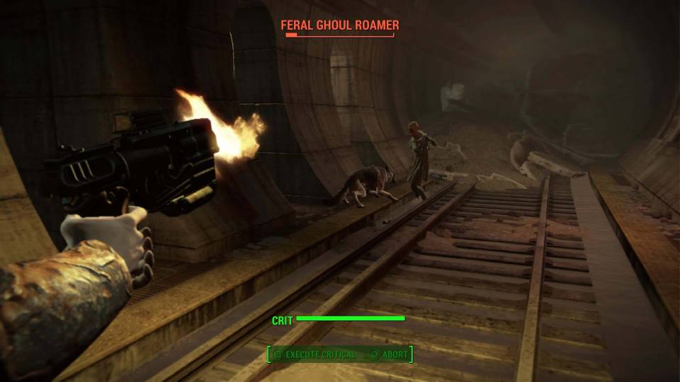 Fallout 4 vats feral ghoul roamer Dogmeat