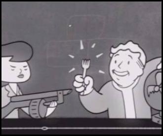 Fallout 4 cinematic pip boy bartering fork gun