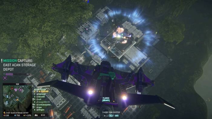 Planetside 2 dive bomb shockwave storage depot