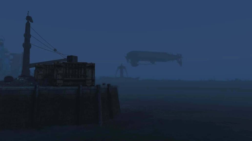 Fallout 4 airship foggy night