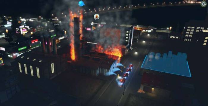 Cities Skylines screenshot fire firetrucks