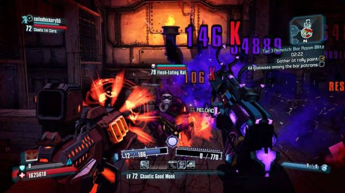 Borderlands 2 screenshot Flesh Eating Rat Gunzerker Bar Room Blitz