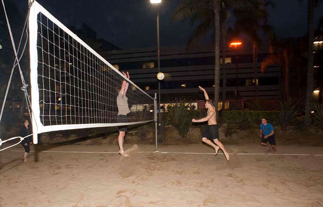 Night volleyball swing