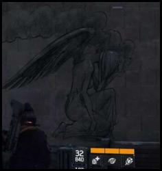 The Division church graffiti angel