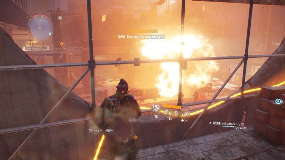 The Division napalm tanks cleaners