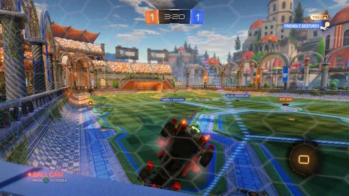 Rocket League screenshot PCP AHH IPLAN TODEMOLISH FRIENDLY GESTURES