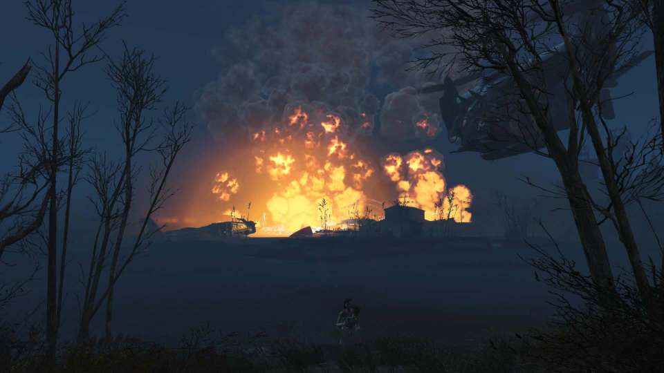 Fallout 4 Prydwen explosion
